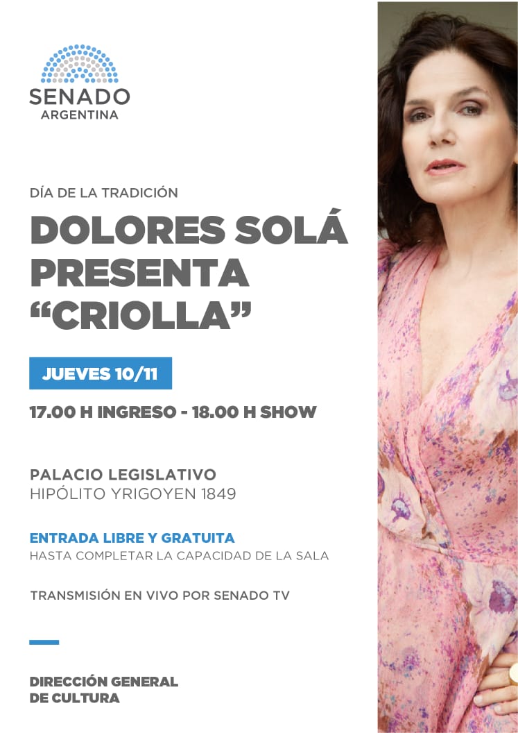 Dolores Solá canta en el Congreso de la Nación