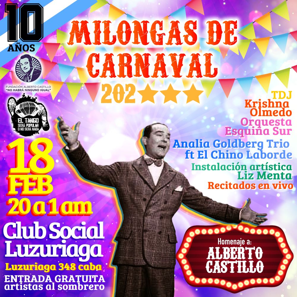 Milongas de Carnaval celebra sus 10 años