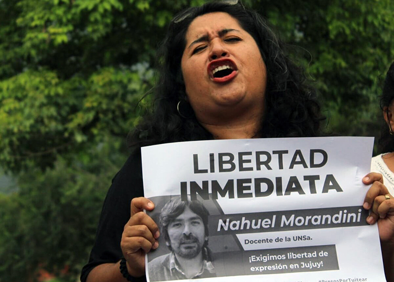 Lucía Castro Olivera: “Detuvieron a Nahuel por una publicación en Twitter, no hay un antecedente así en Jujuy”