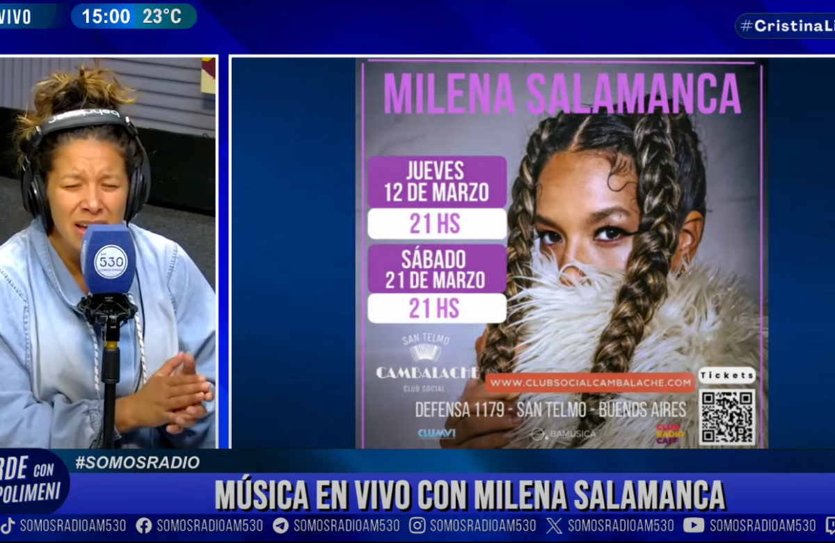 Milena Salamanca en La Tarde Con Carlos Polimeni