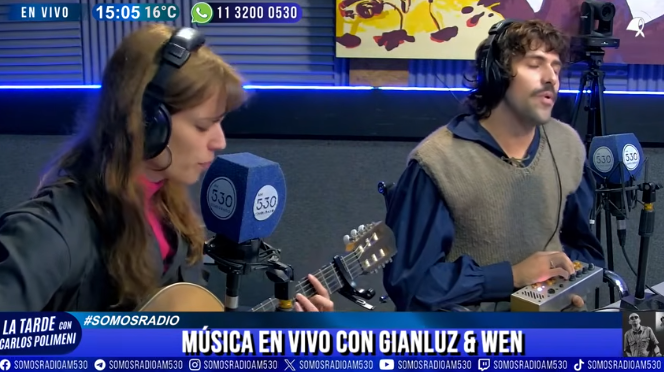 Gianluz y Wen presentaron su propuesta de «pop épico» en La Tarde con Carlos Polimeni