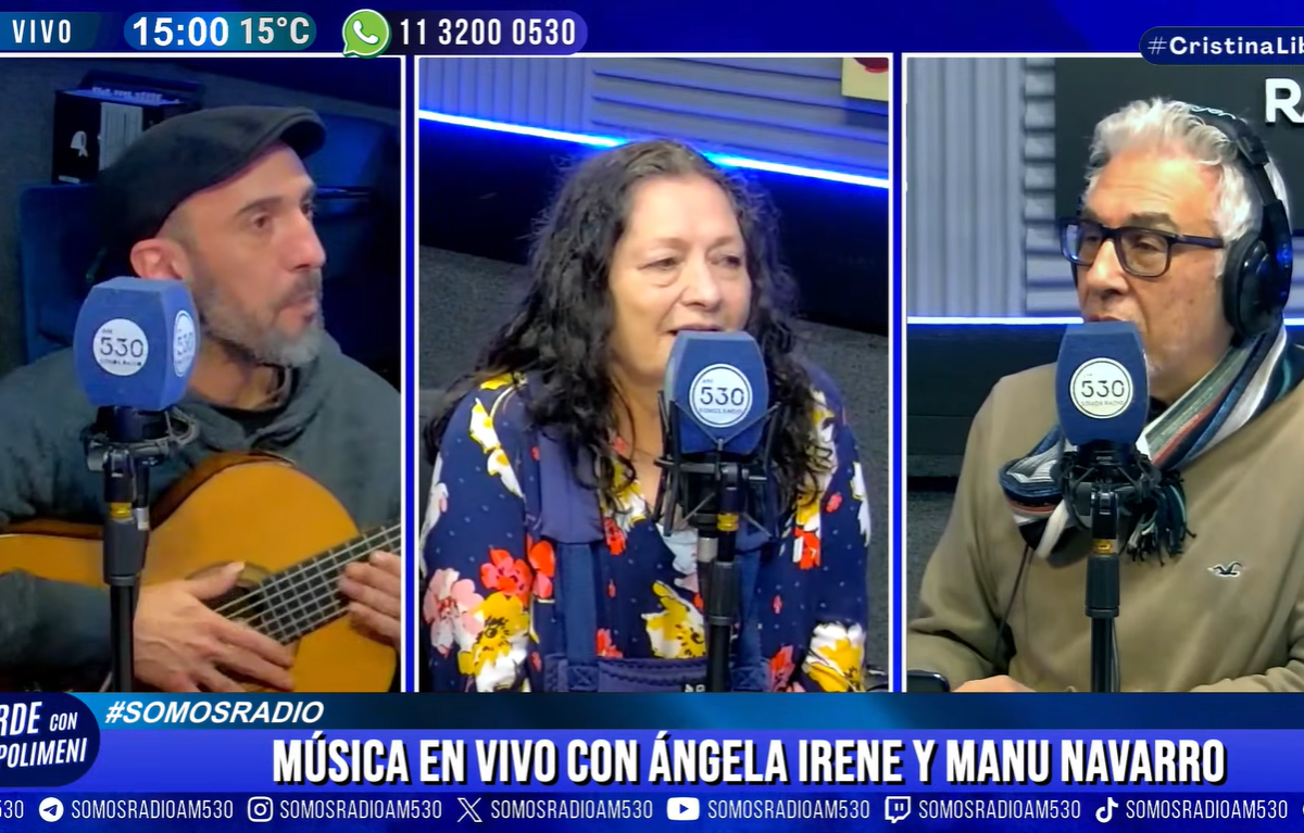 Ángela Irene y Manu Navarro en La Tarde Con Carlos Polimeni