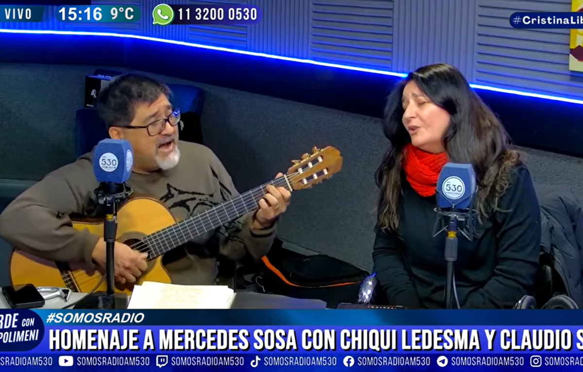 Chiqui Ledesma y Claudio Sosa en homenaje a Mercedes Sosa