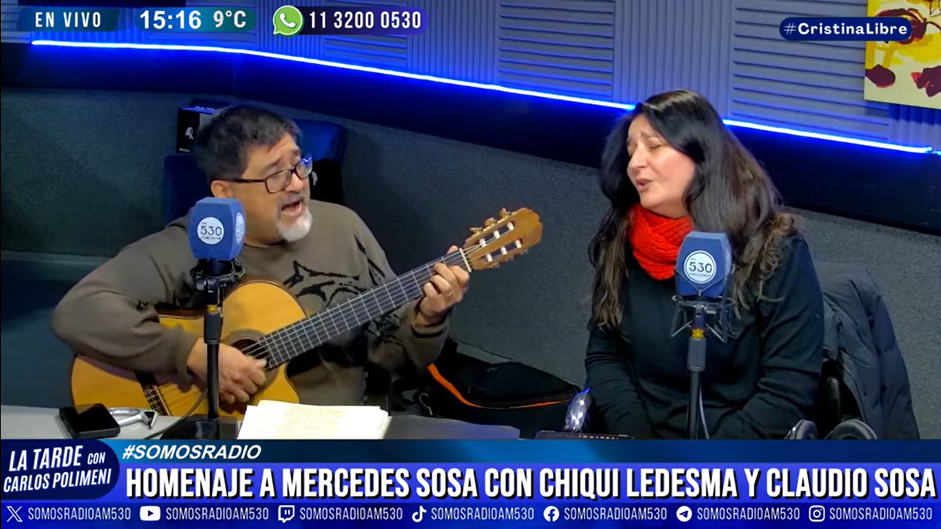Chiqui Ledesma y Claudio Sosa en homenaje a Mercedes Sosa